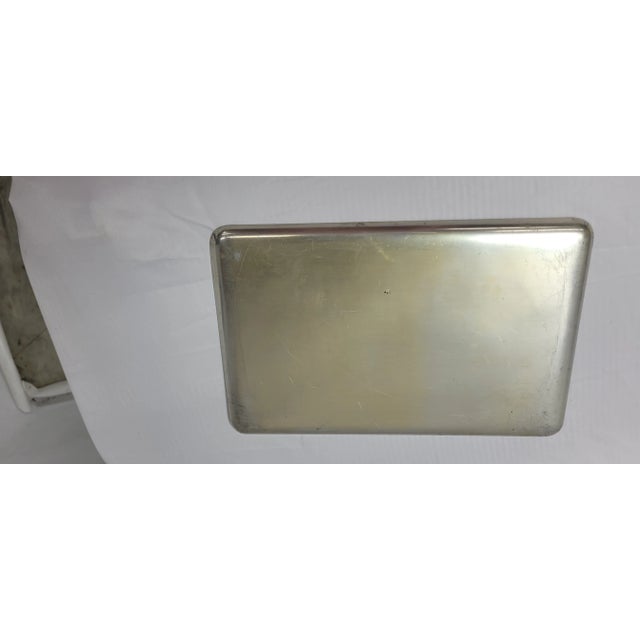 1940s Art Deco Bust Aluminum Tray Barware Server Coffee Table Art Display For Sale - Image 6 of 6