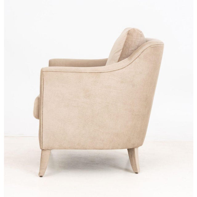 Brabbu "Como" Gray Velvet Upholstered Armchair For Sale In New York - Image 6 of 8