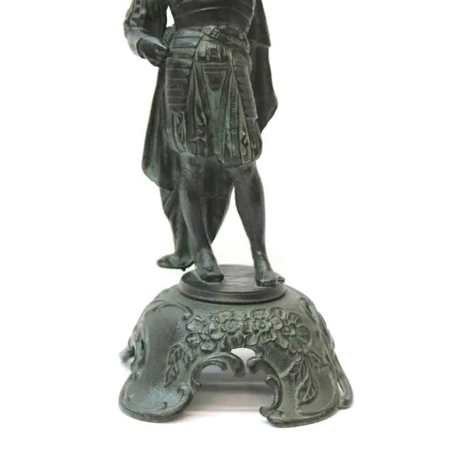 Spelter Sculpture of a Cavalier For Sale - Image 4 of 7