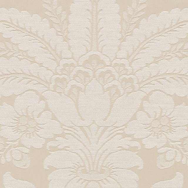 Schumacher Sample - Schumacher Kennedy Damask Fabric In Ivory For Sale - Image 4 of 5