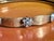 Mid Century 18k Yellow Gold Florentine Finish Diamond and Crescent Bangle Bracelet For Sale - Image 14 of 15