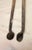 19th Century Antique 18th Century Wrought Iron Turned Brass English Fireplace Tongs Tool 3 For Sale - Image 5 of 10