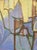 Large Abstract Painting on Canvas of Chairs by Pamela Rubin For Sale - Image 4 of 8