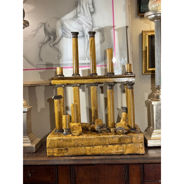 Grand Tour Architectural Capriccio of Classical Ruins Executed in the Italian Neoclassical Manner For Sale - Image 9 of 17