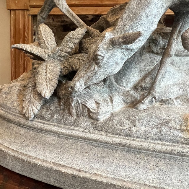 Metal Max Arthur Waagen, Stag and Doe Sculpture, 1800s, Bronze, Metal and Zinc For Sale - Image 7 of 16
