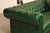 Animal Skin Chesterfield Style Green Leather Sofa For Sale - Image 7 of 16