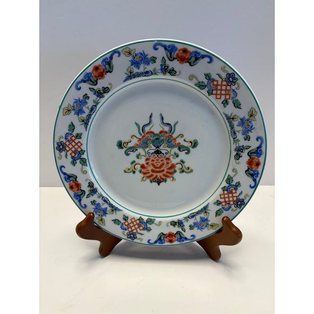 Beautiful antique porcelain plates imported by Onondaga Pottery Co. of Syracuse, New York and marked FUSAN, copyrighted...