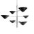Worlds Away Matthew Izzo Home Avalon Black Inverted Shade and Nickel Frame Pendant Light For Sale - Image 4 of 4
