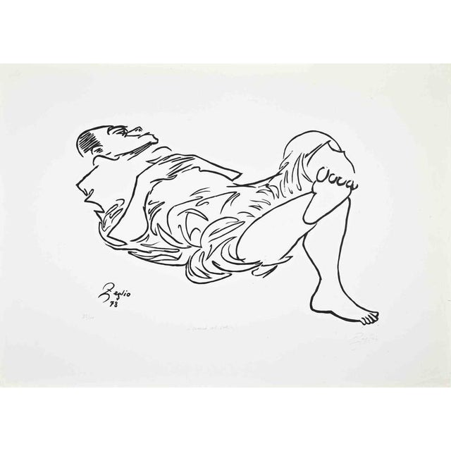 Lithograph on paper. Hand signed, titled and numbered. Edition of 100. Very good condition. This piece is attributed to...