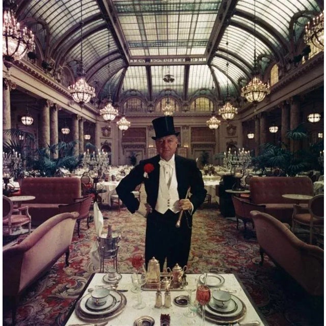 Top People’s Eatery 1960 by Slim Aarons Slim Aarons Limited Estate Edition Journalist Lucius Beebe beside a gold place...