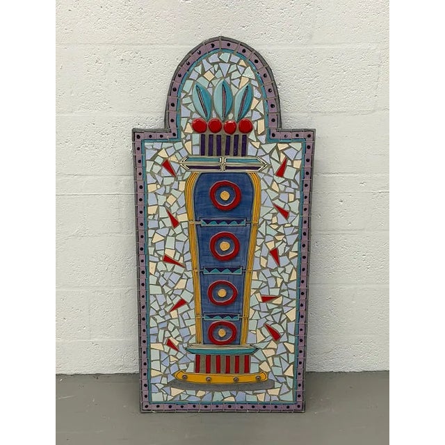 This 48 inch ceramic and enamel wall plaque from the 1960s is a unique decorative collectible that would make a statement...