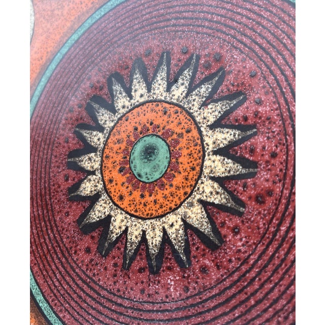 Vintage German Large Ceramic Wall Plate from KMK Keramik Manufaktur Kupfermühle, 1970s For Sale - Image 4 of 15