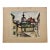 Henry Emil Salloch Original Watercolor on Paper Evening at the Piazzale. 1975. For Sale