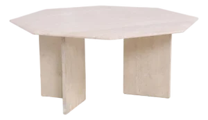 Mid-Century Coffee Table in Travertine, 1980s