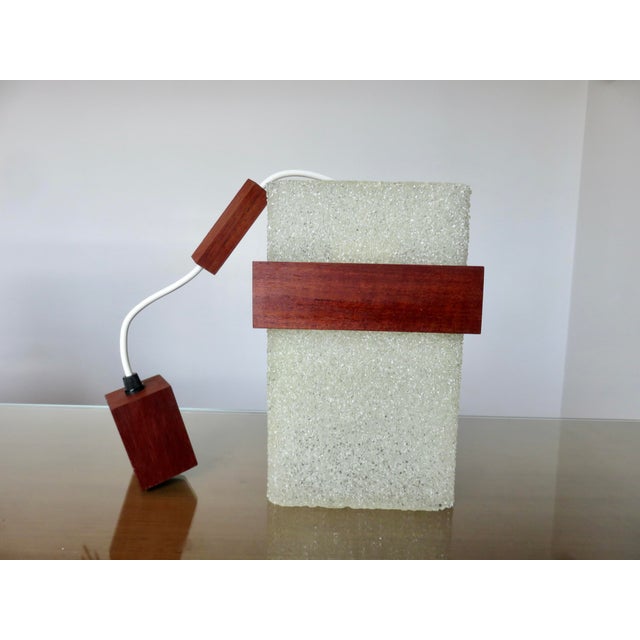 Scandinavian Pendant Lights in Acrylic and Teak, 1970s, Set of 2 For Sale - Image 12 of 18