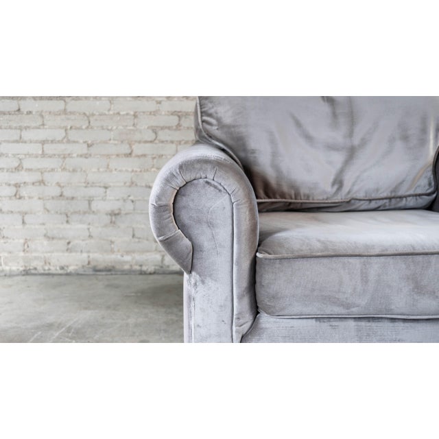 2010s Restoration Hardware Lancaster Luxe Velvet Chair For Sale - Image 5 of 18