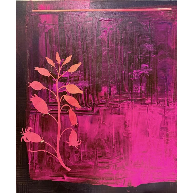Jörn Stoya, Bellflower, Oil Painting on Canvas, in Very Good conditions. Designed 1890 to 1919 This piece is designed in...