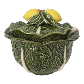 Vintage Cabbage and Lemon Tureen For Sale