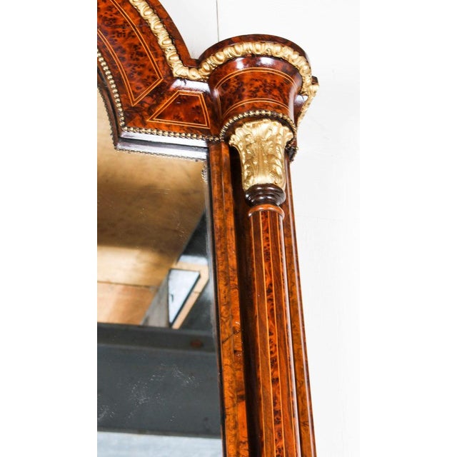 Victorian Burr Walnut Sevres Plaque Credenza with Mirror Back, 19th Century For Sale - Image 9 of 18