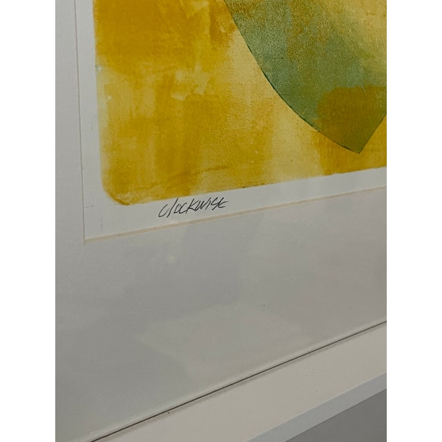 Wood Contemporary “Clockwise” by David Mac Innes – Signed Monoprint, 2004 – 25 X 32 – Custom Framed For Sale - Image 7 of 12