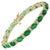16 Carat Natural Emerald & Diamond Cocktail Tennis Bracelet 14 Karat Yellow Gold For Sale - Image 15 of 18