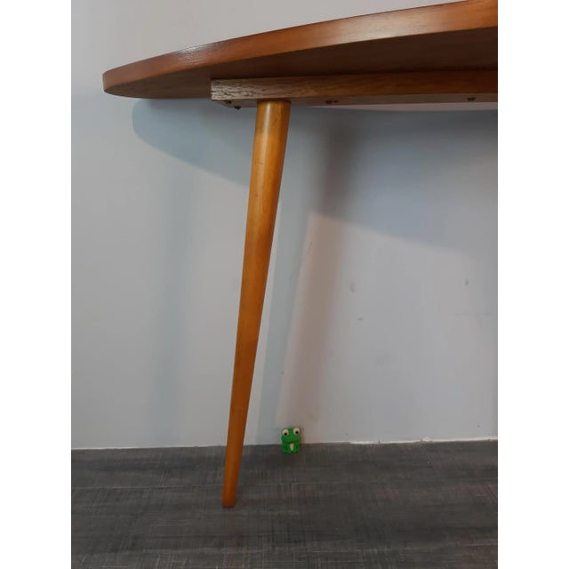 Vintage Czechoslovak Boomerang Beech Side Table from Ledenecky Nabytek, 1960s For Sale - Image 18 of 18