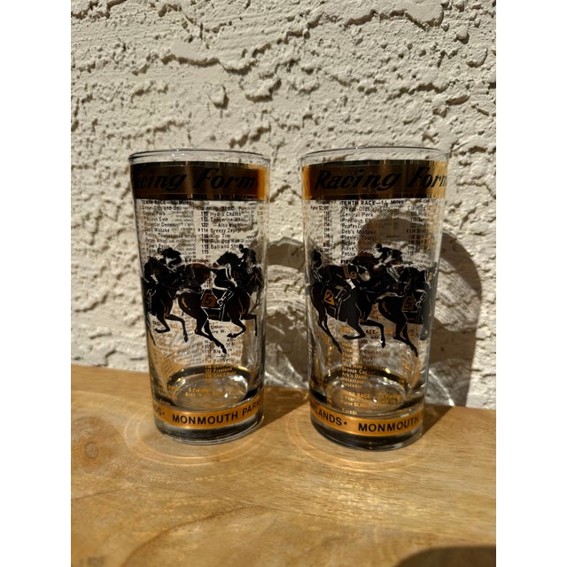 Vintage 1960s Horse Racing Highball Glasses - a Pair For Sale - Image 6 of 10