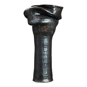1970s Vintage George Ohr Style Abstract Ceramic Vase, Signed
