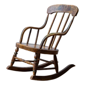 Fancy Painted Child’s Rocking Chair