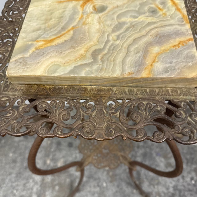 19th Century Ornate Marble Top Victorian Plant Stand For Sale - Image 11 of 12