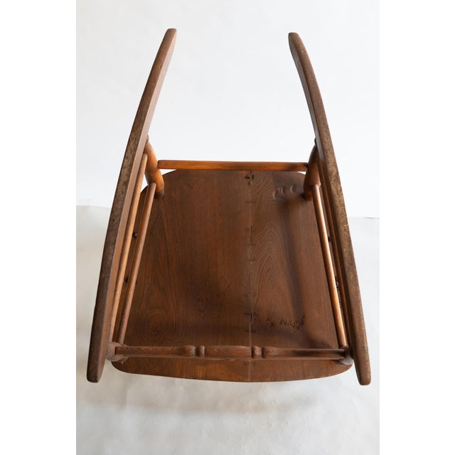 Burnt Umber Antique Rocking Chair With Embellishments and Masterful Elegant Arms and Back! For Sale - Image 8 of 10