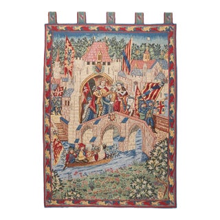 Springtime at Camelot - With Loops Tapestry - 188 X 134 Cm (6'2" X 4'5") - Requires Rod Size 3 For Sale