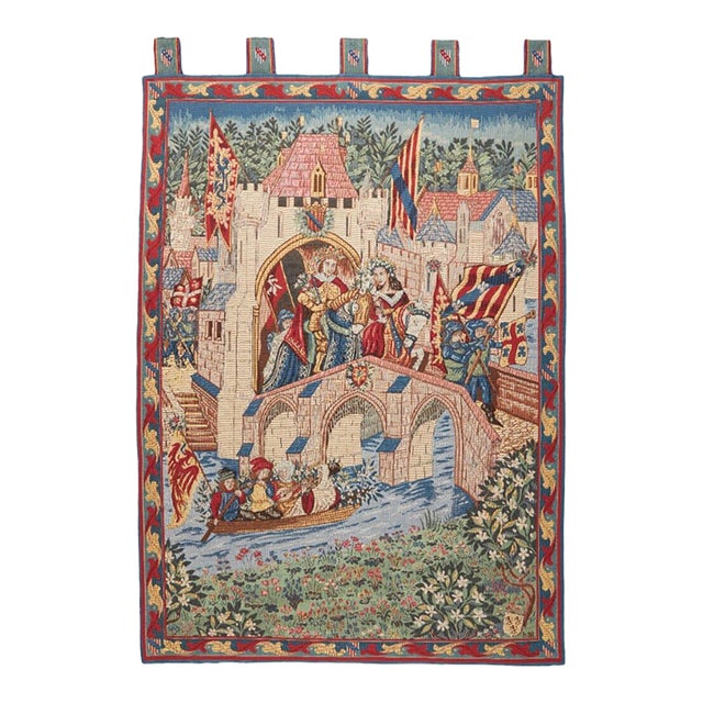 Springtime at Camelot - With Loops Tapestry - 188 X 134 Cm (6'2" X 4'5") - Requires Rod Size 3 For Sale