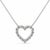 Contemporary 14k White Gold Lab-Grown Heart Diamond Pendant Necklace For Sale - Image 3 of 5