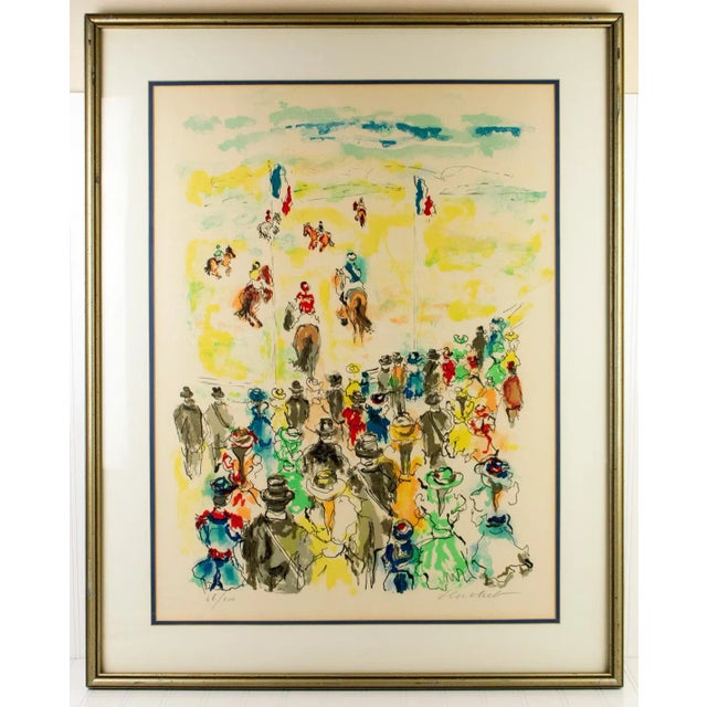 1974 Urbain Huchet (French, b. 1930 - d. 2014) "Racetrack" Abstract Impressionist Limited Edition Lithograph With C. O. A....