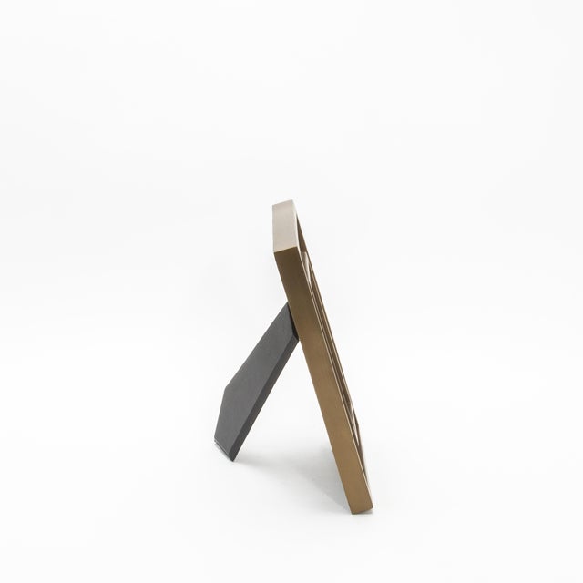 Picture Frame 5x7” in Grey Shagreen With Brass Details by Kifu Paris For Sale In Los Angeles - Image 6 of 8