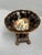 Black and Gold Decorative Pedestal Bowl For Sale - Image 12 of 15
