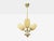 Itsu, Finnish Modern, Snowflake Chandelier, Brass, Glass, Finland, 1950s For Sale In New York - Image 6 of 15