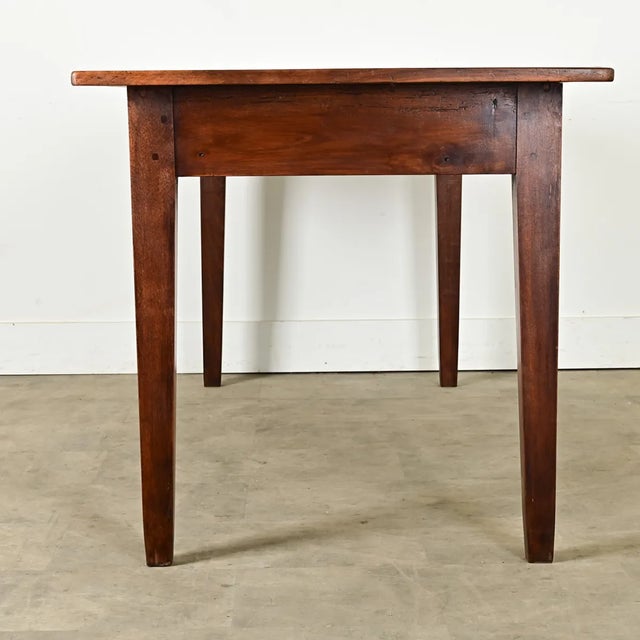 French 19th Century Solid Walnut Farmhouse Dining Table For Sale - Image 12 of 12