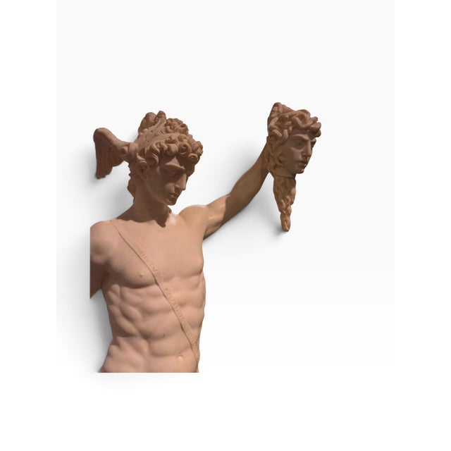 Mid 20th Century Mid-Century Italian Alabaster Replica of Cellini’s Perseus and Medusa Sculpture by A. Santini For Sale - Image 5 of 10