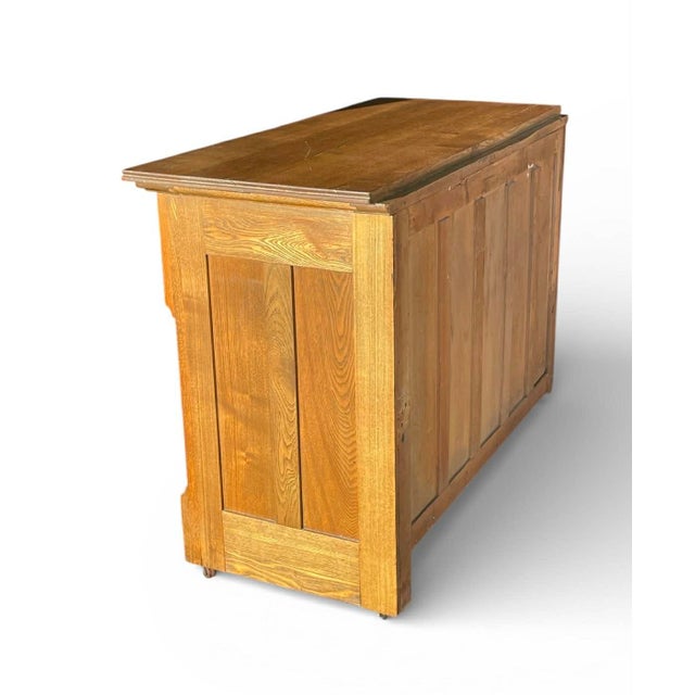 Antique 1800's Eastlake Oak Dresser – Hand Carved – Original Hardware For Sale - Image 9 of 18