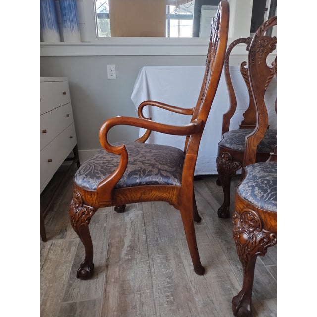 Traditional 1990s Baker's King George I Dining Chairs From the Stately Homes Collection - (2) Arm, (8) Side - Sold & Priced as a Set of 10 For Sale - Image 3 of 12