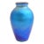 American Blue Iridescent Art Glass Vase Lamp Base For Sale