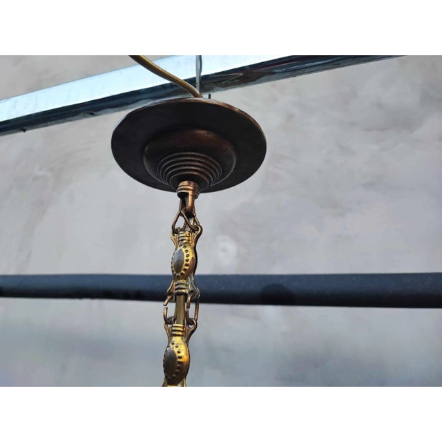 Art Deco Brass Lamp, 1920s For Sale - Image 6 of 8