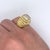 Metal Henry Dunay Diamond Cluster Ring in 18K Ribbed Textured Yellow Gold, Size 8 For Sale - Image 7 of 7
