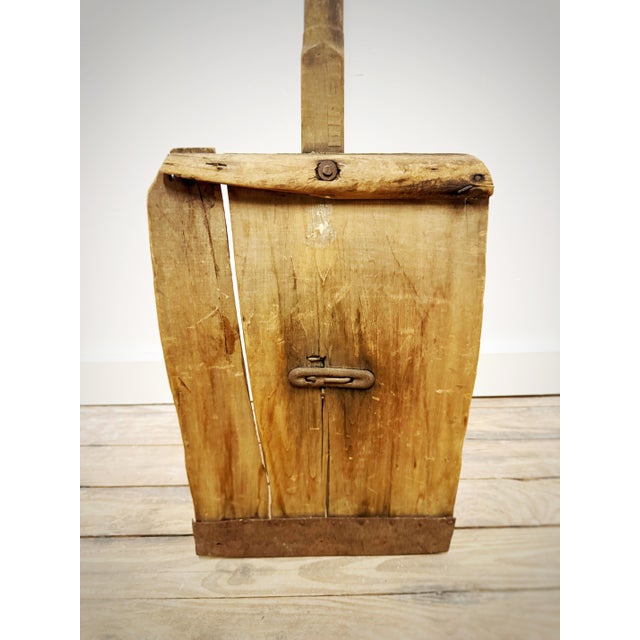 Antique Late 19th Century Primitive Wooden Grain Shovel | Hand-Hewn Farm Tool For Sale - Image 9 of 10
