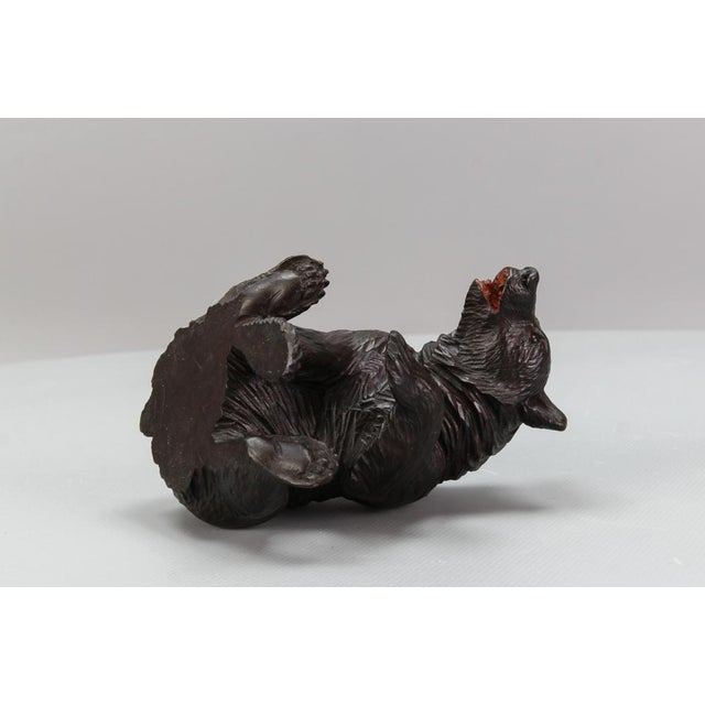 Antique Black Forest Carved Seated Bear Figure, 1890s For Sale - Image 17 of 18