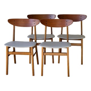 Set of 4 Danish Teak Dining Chairs by Farstrup Mid Century Modern 1960s For Sale