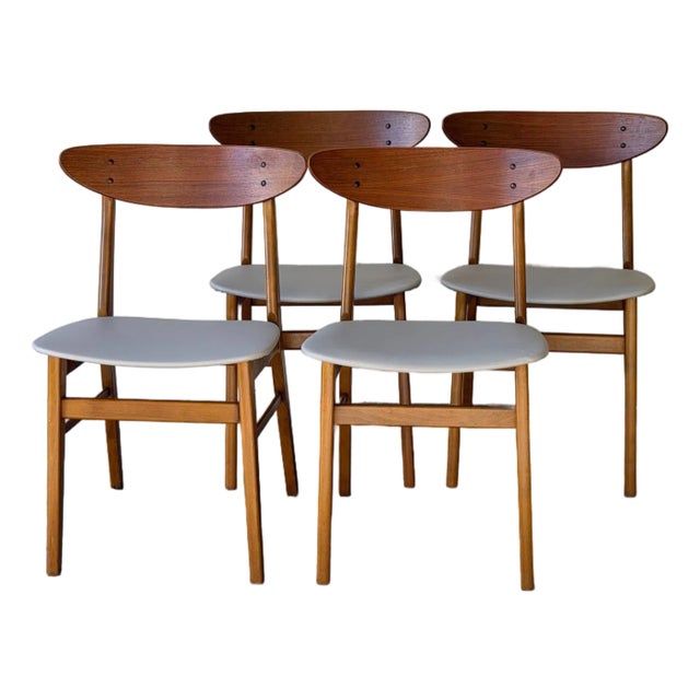 Set of 4 Danish Teak Dining Chairs by Farstrup Mid Century Modern 1960s For Sale