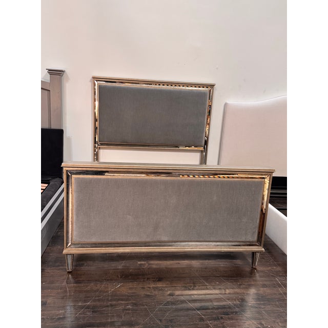 Design Plus Gallery presents a Queen Size 1930s French Mirrored Bed by Restoration Hardware. RH’s 1930s French collection...